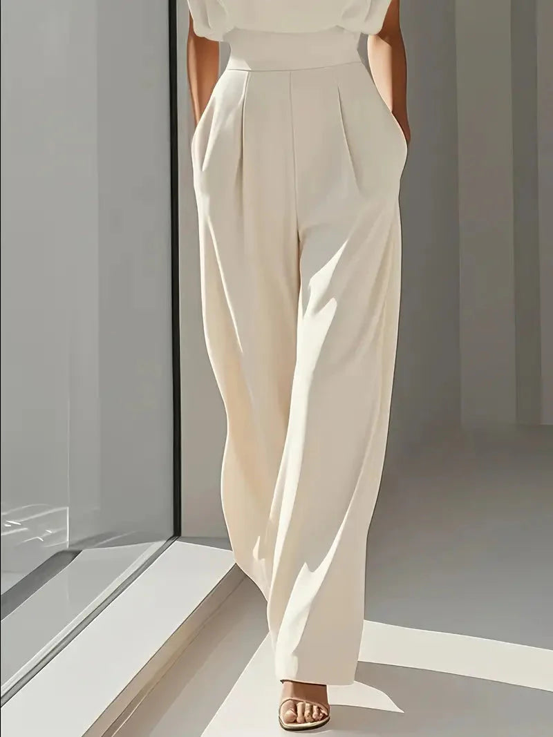 Tuta Intera da Donna Elegante a Vita Alta e Gamba Dritta