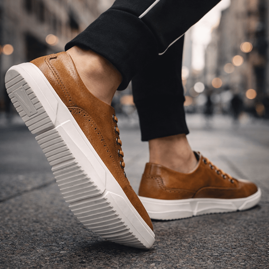 Tenisky Brogue z kůže