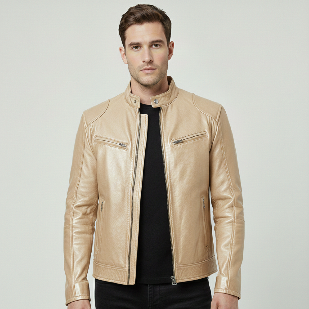 Modern Men's Leather Jacket