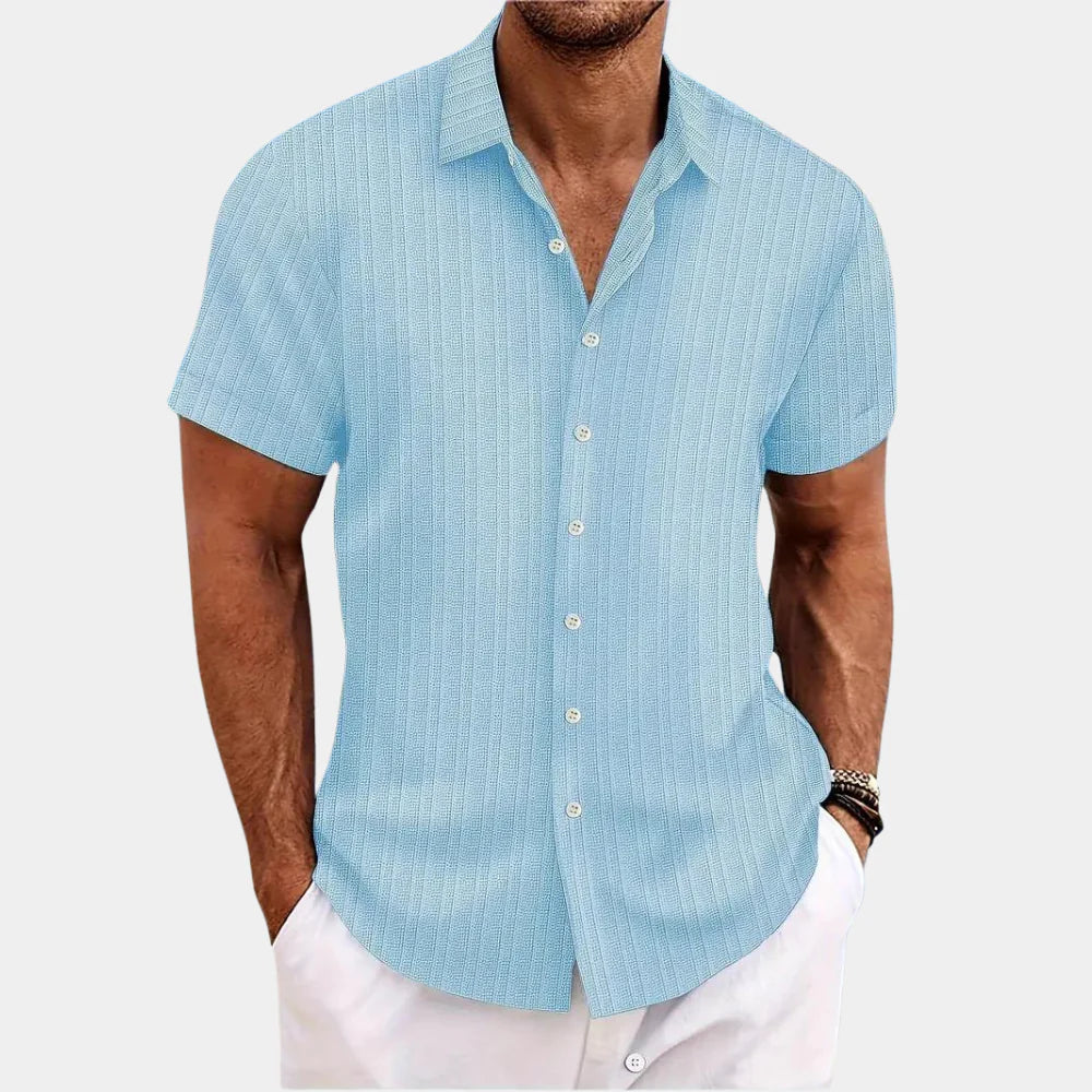 Camicia in misto lino da uomo