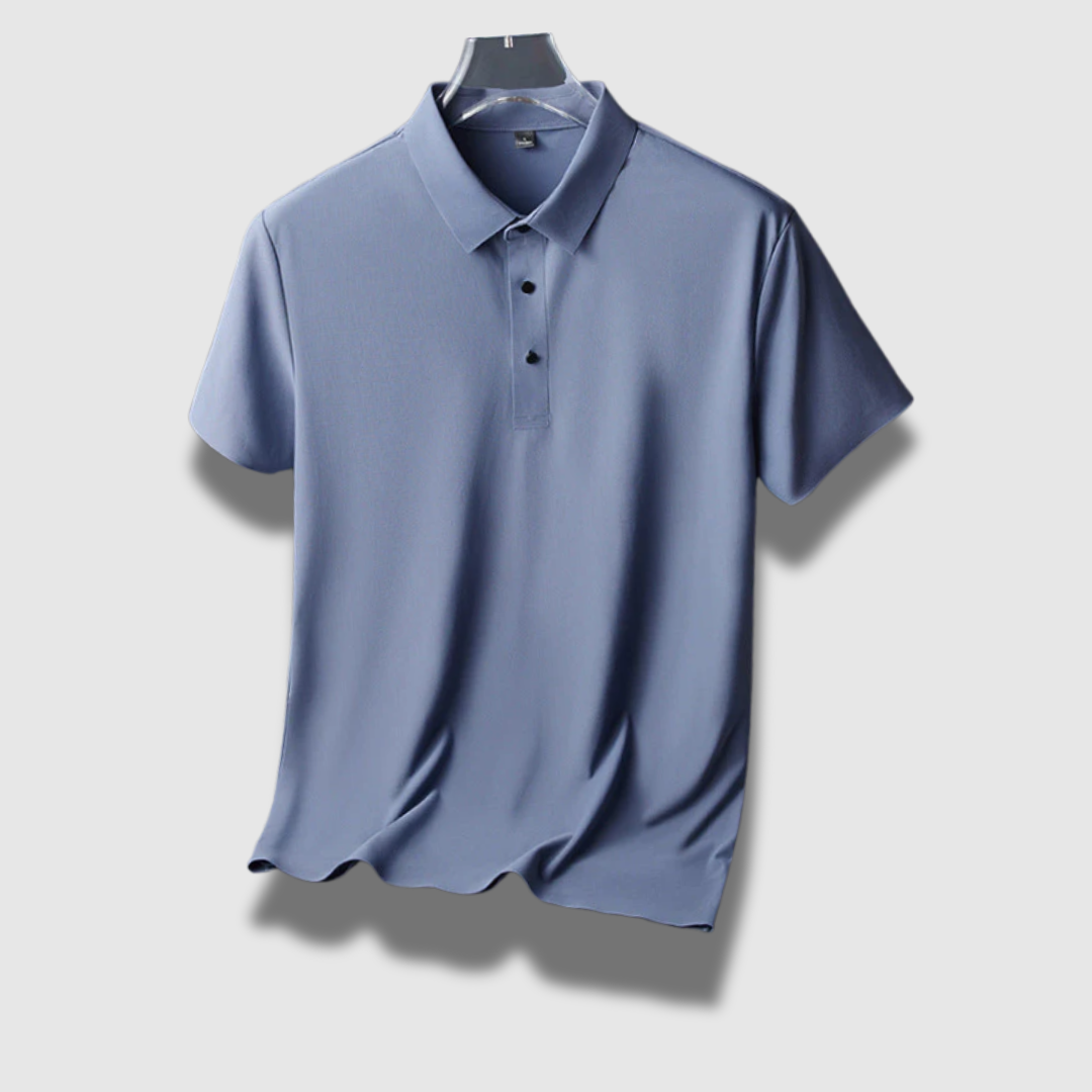 Poloshirt i let silke til mænd