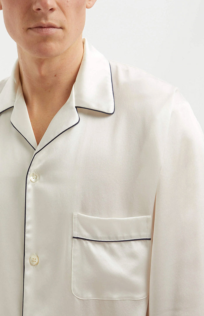 Classic White | Set Loungewear in Raso da Uomo