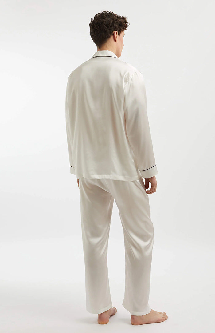Classic White | Set Loungewear in Raso da Uomo