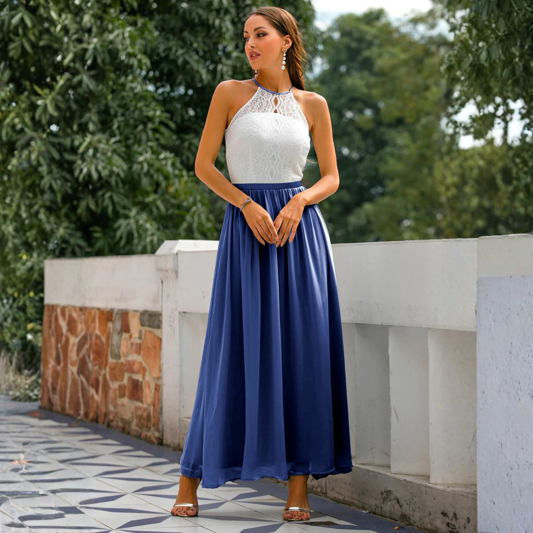 Celia | Gonna Lunga da Invitata al Matrimonio Fluida Donna Vita Alta