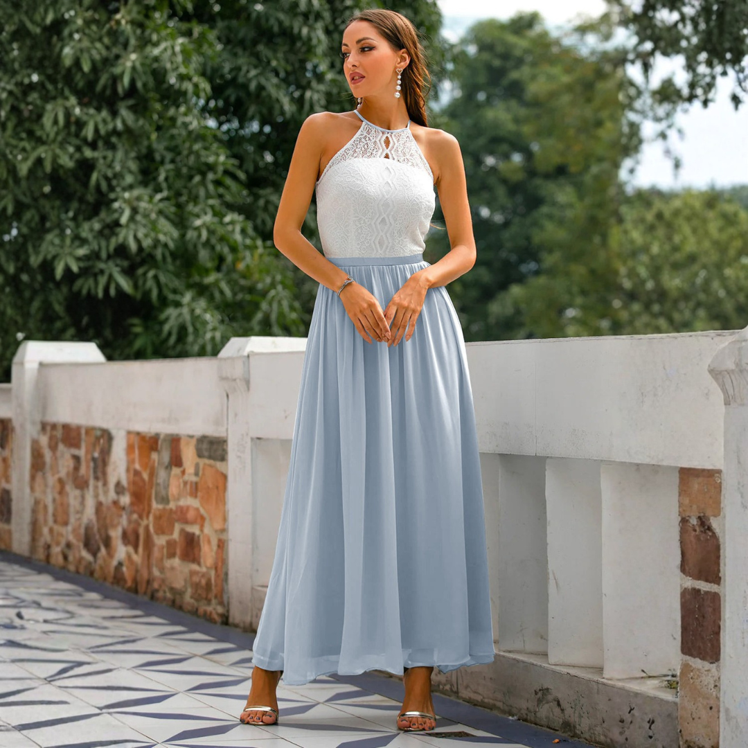 Celia | Gonna Lunga da Invitata al Matrimonio Fluida Donna Vita Alta