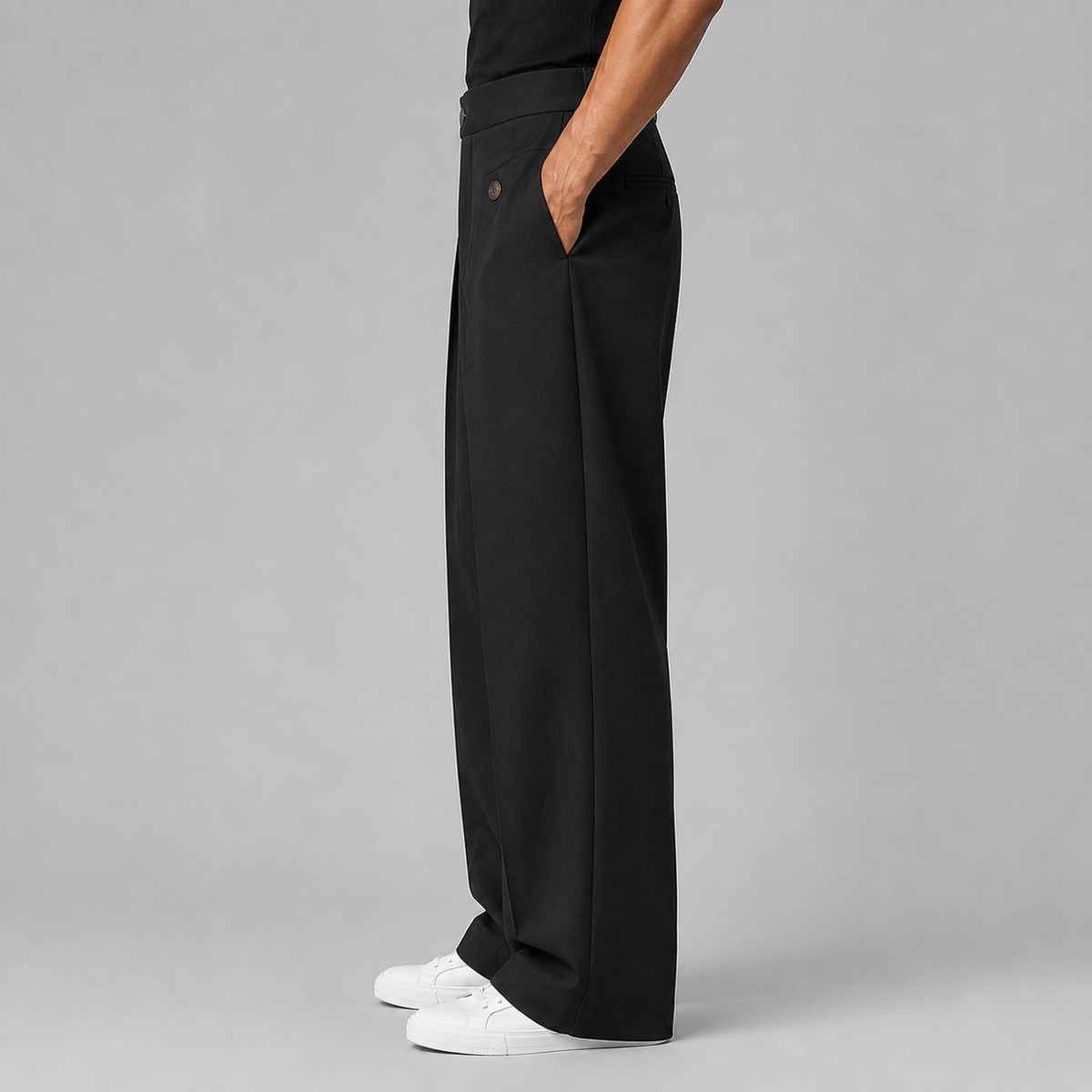 Pantaloni Palazzo da Uomo con Pieghe