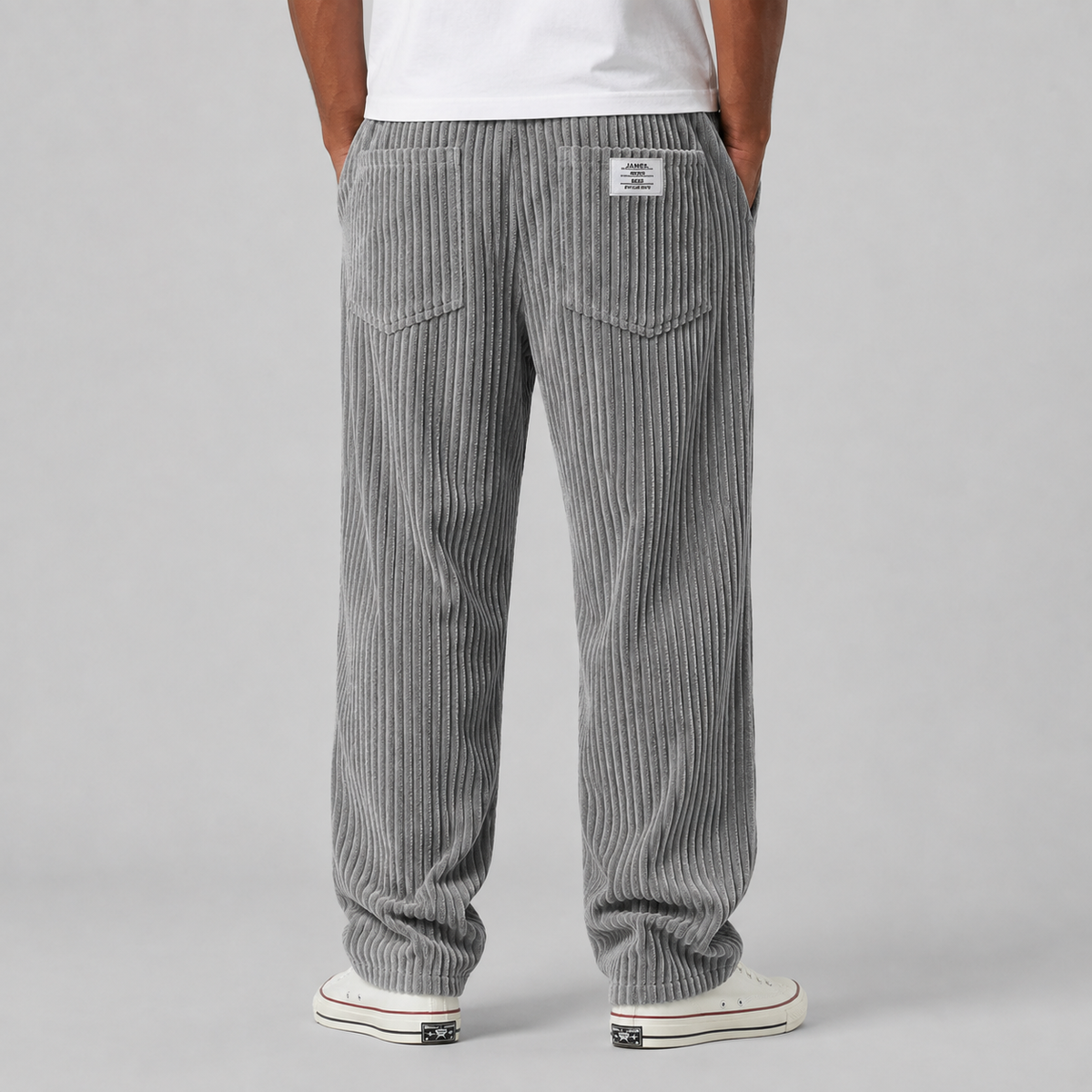 Pantaloni in Velluto a Coste da Uomo con Vestibilità Rilassata