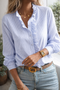 Camicia da Donna con Dettaglio Arricciato e Bottoni