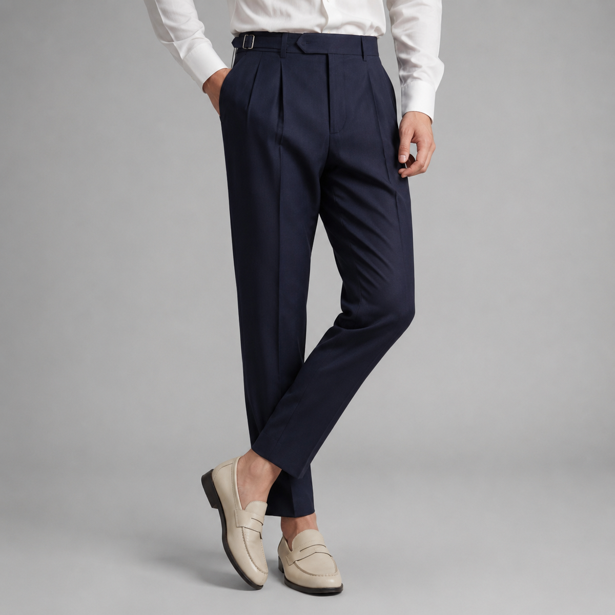 Pantaloni Sartoriali da Uomo con Pieghe