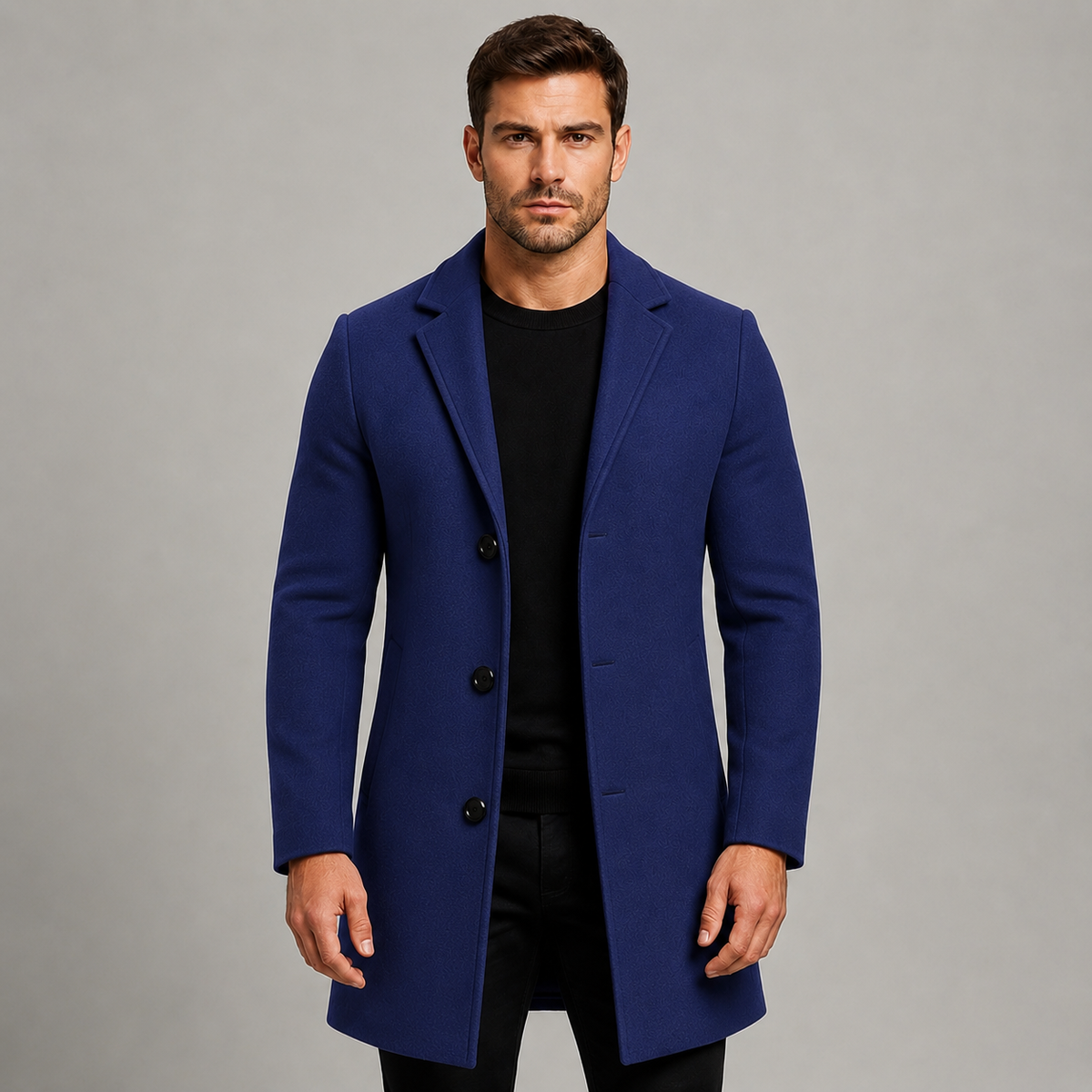 Cappotto Sartoriale da Uomo con Colletto a Revers