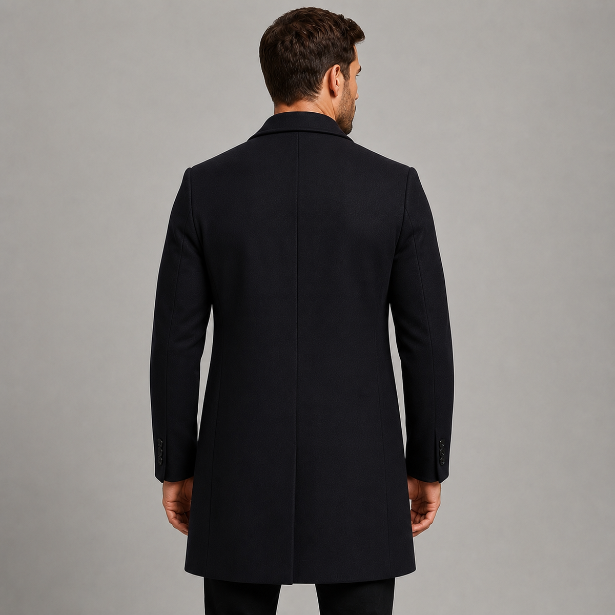 Cappotto Sartoriale da Uomo con Colletto a Revers