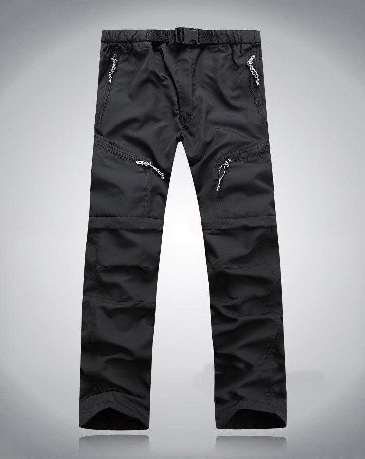 Pantaloni Convertibili da Uomo con Vita Elastica e Cerniere