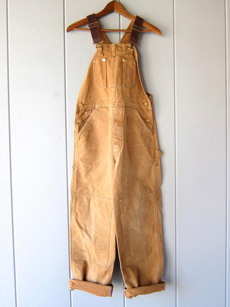 Salopette Donna Lunga in Stile Utility con Tasche e Bretelle Regolabili