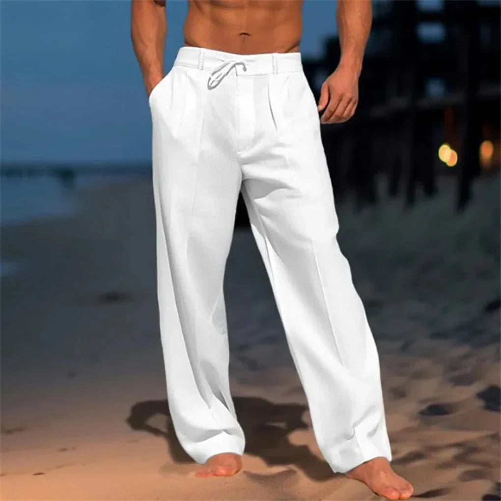 Pantaloni uomo larghi con coulisse in vita