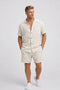 Completo Uomo - Camicia e Shorts Coordinati Collo Cubano