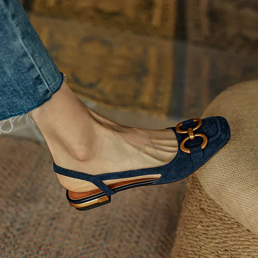 Ballerine Slingback da Donna con Punta Chiusa e Fiocco