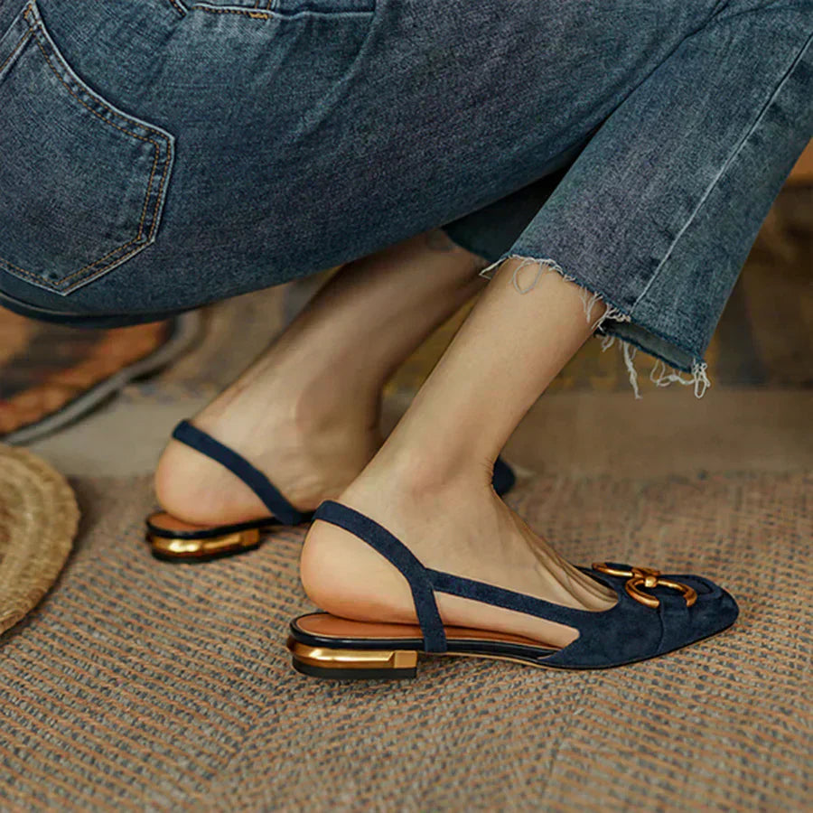 Ballerine Slingback da Donna con Punta Chiusa e Fiocco