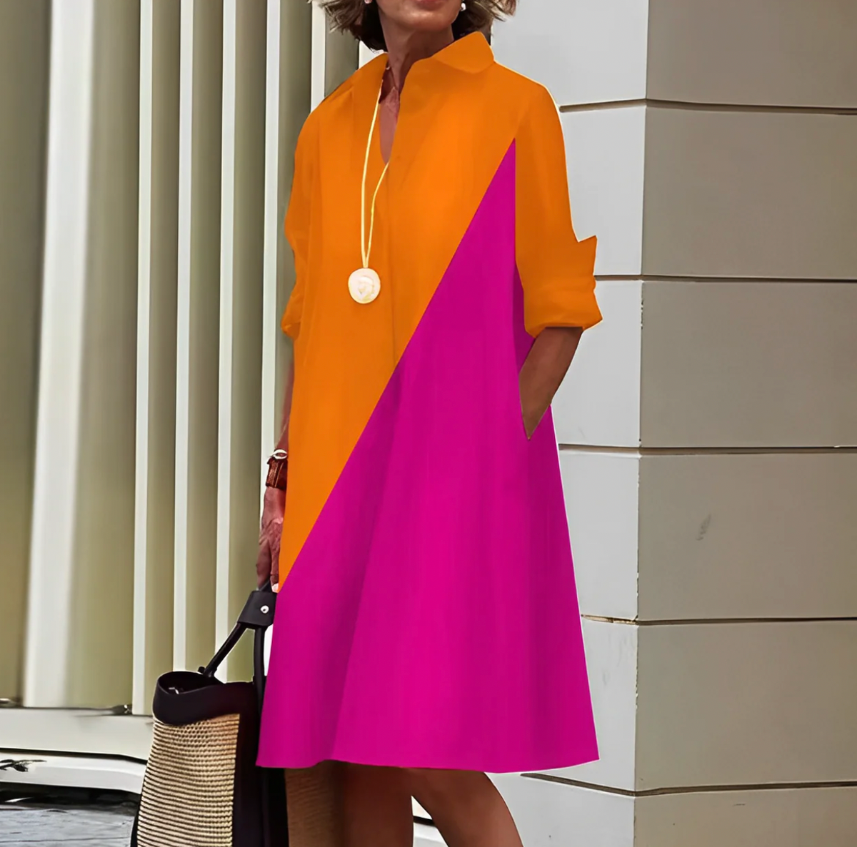 Vestito midi da donna, elegante e comodo