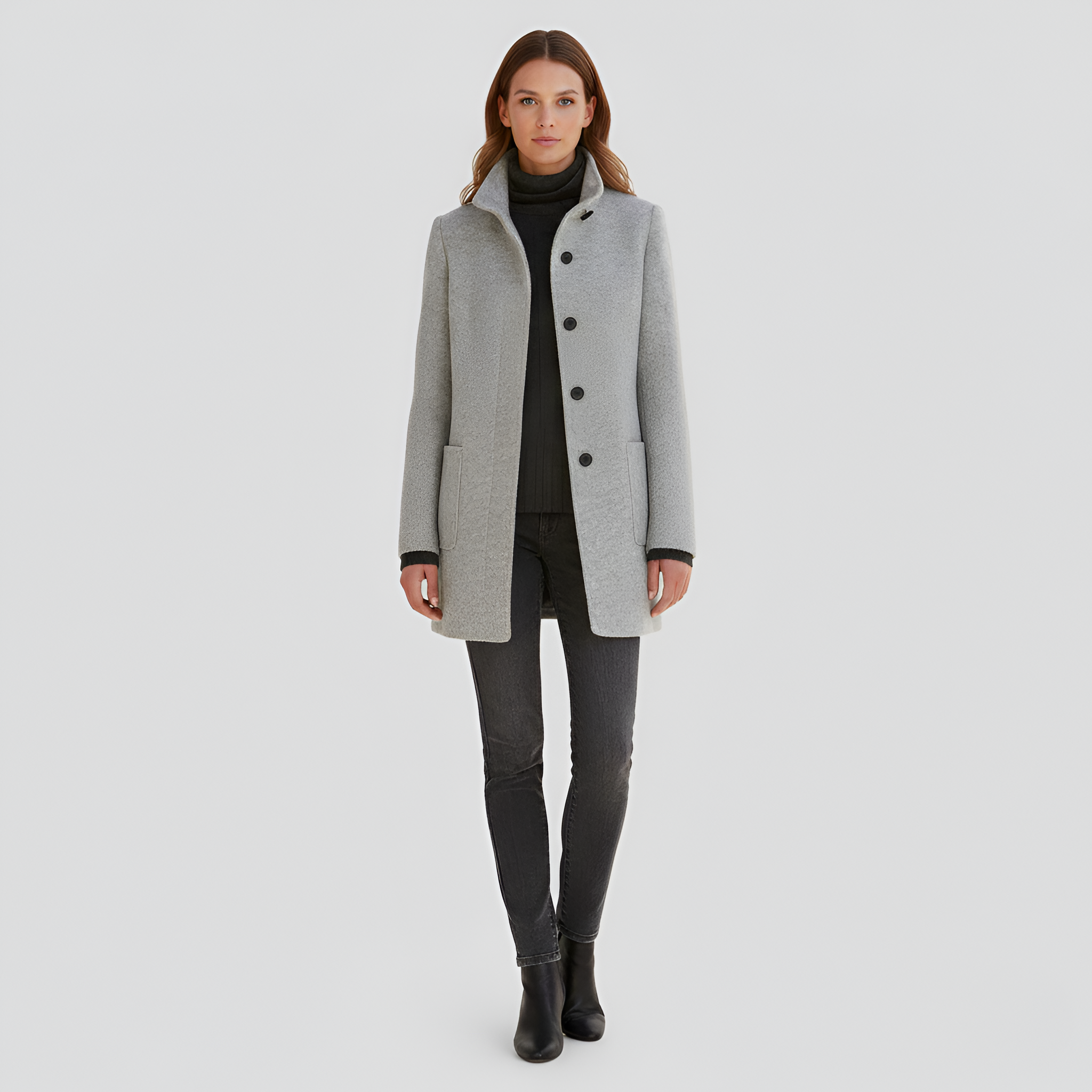 Cappotto donna in misto lana elegante