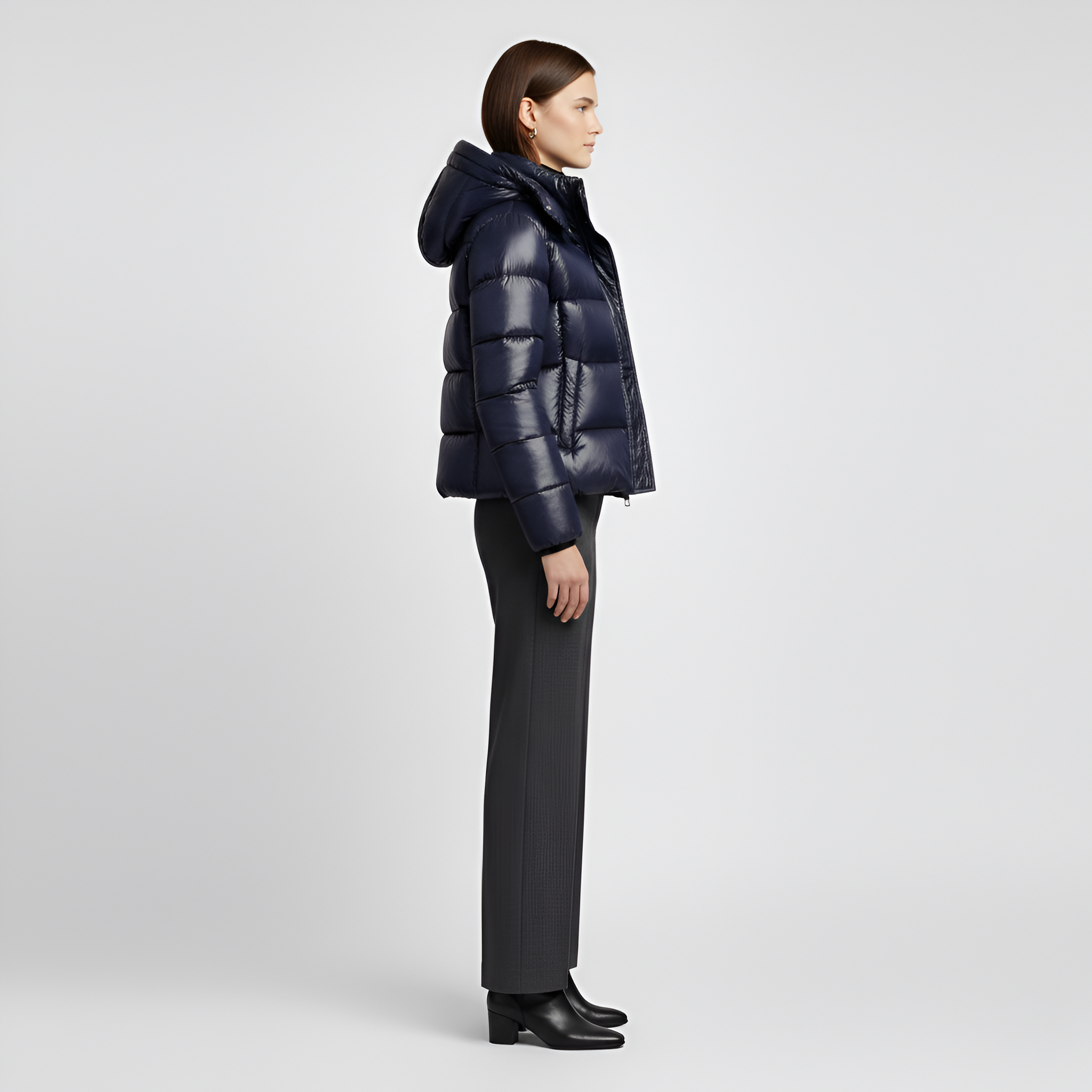Valerios Fashion piumino donna con cappuccio imbottito invernale