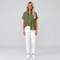 Camicia Donna Lino Manica Corta Camicetta Estiva con Bottoni