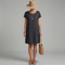 Vestito donna corto in lino maniche corte con tasche abito casual estivo donna