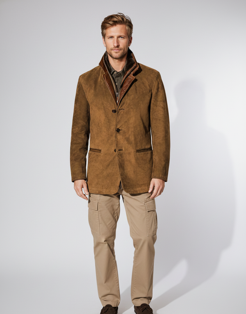 Valerios Fashion giacca uomo pelle vintage