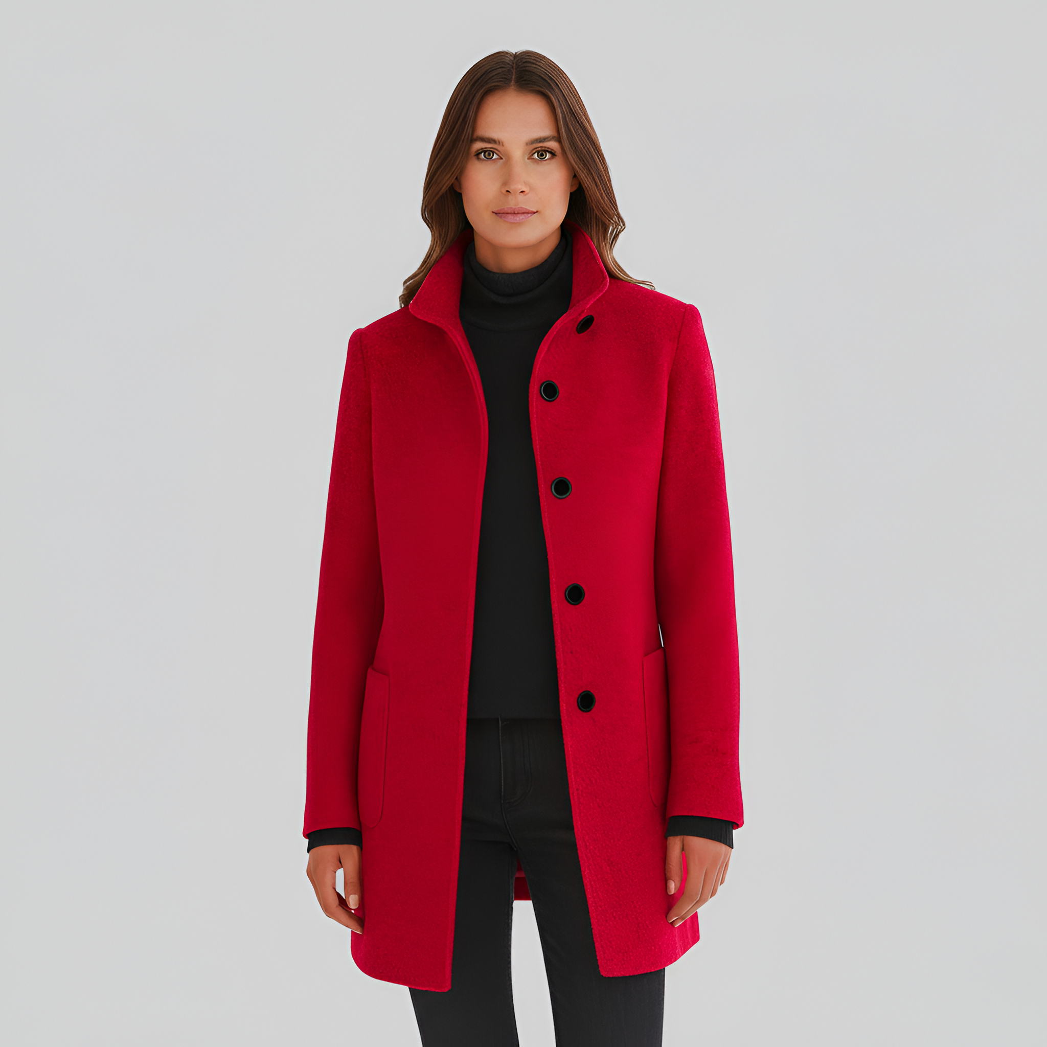 Cappotto donna in misto lana elegante