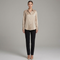 Camicia donna elegante satinata con bottoni maniche lunghe blusa donna classica