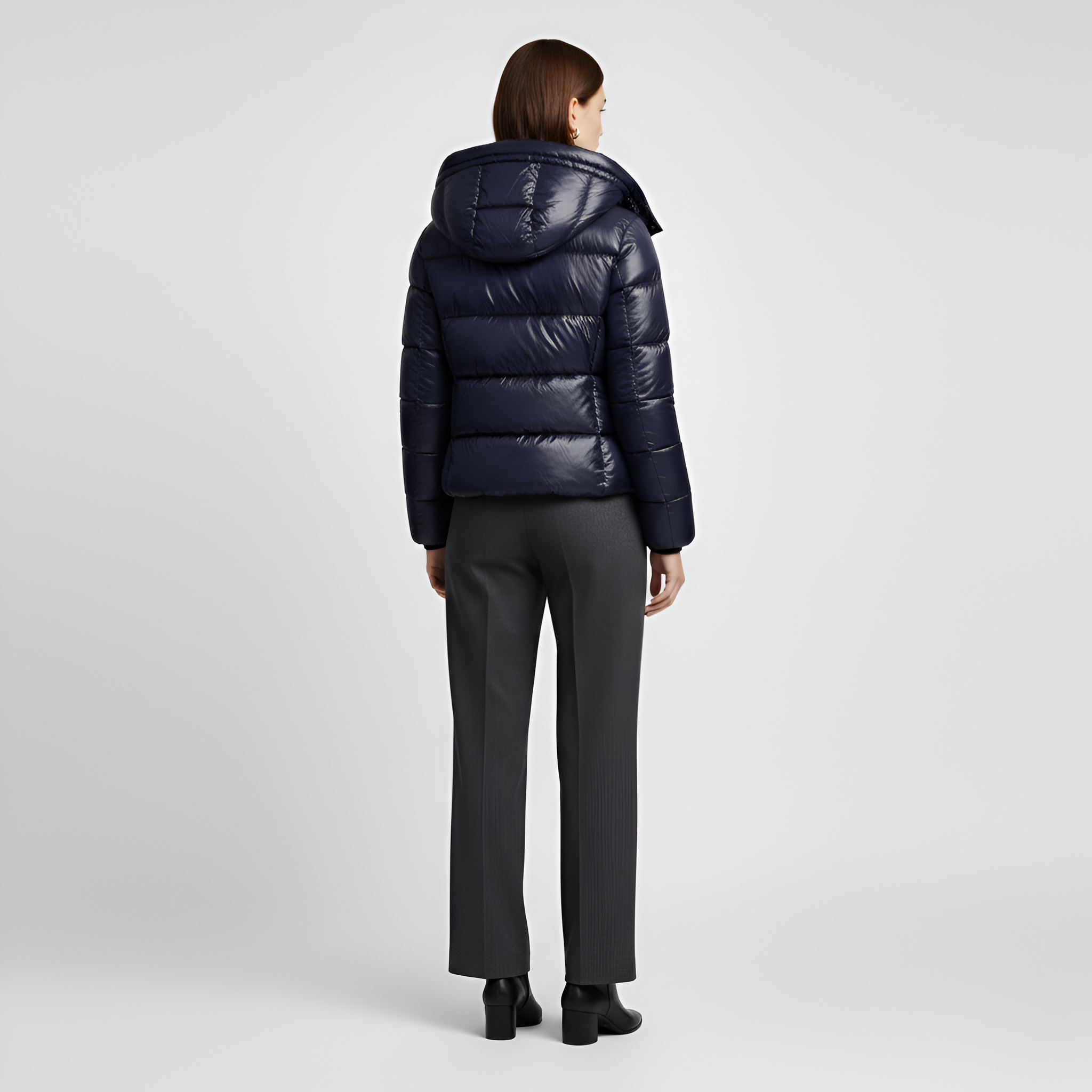 Valerios Fashion piumino donna con cappuccio imbottito invernale
