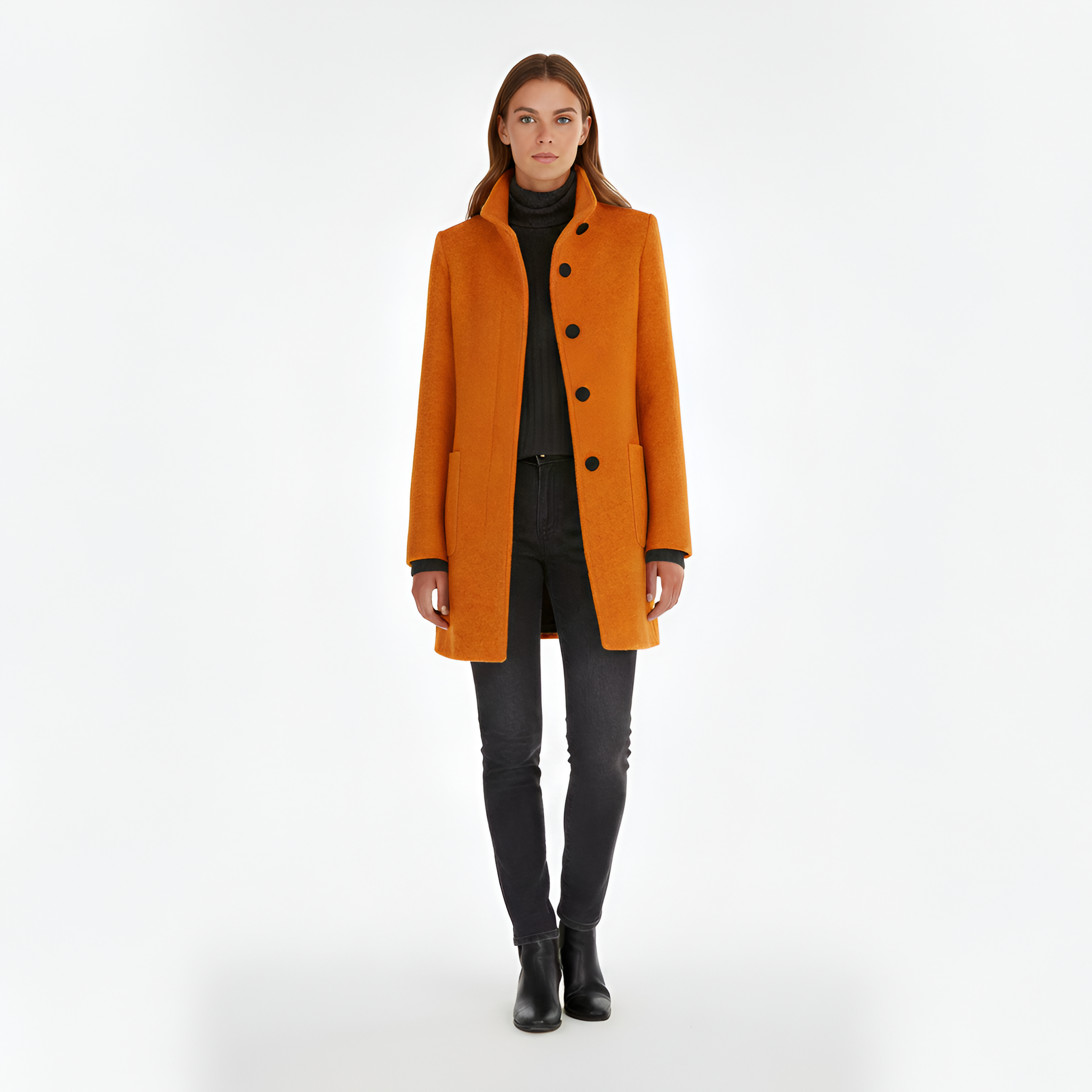 Cappotto donna in misto lana elegante