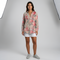 Camicia lunga donna floreale in cotone con bottoni manica lunga casual estiva