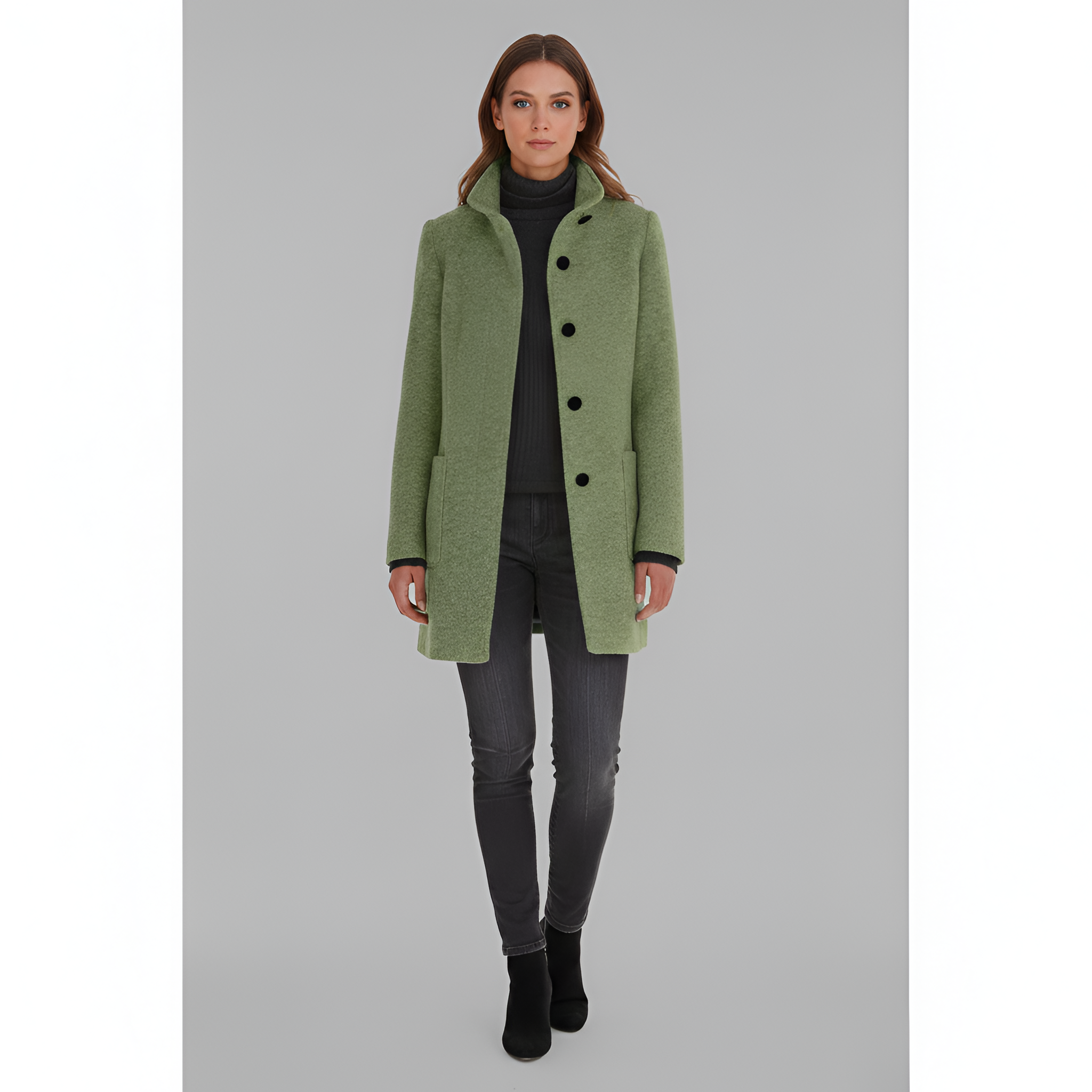 Cappotto donna in misto lana elegante