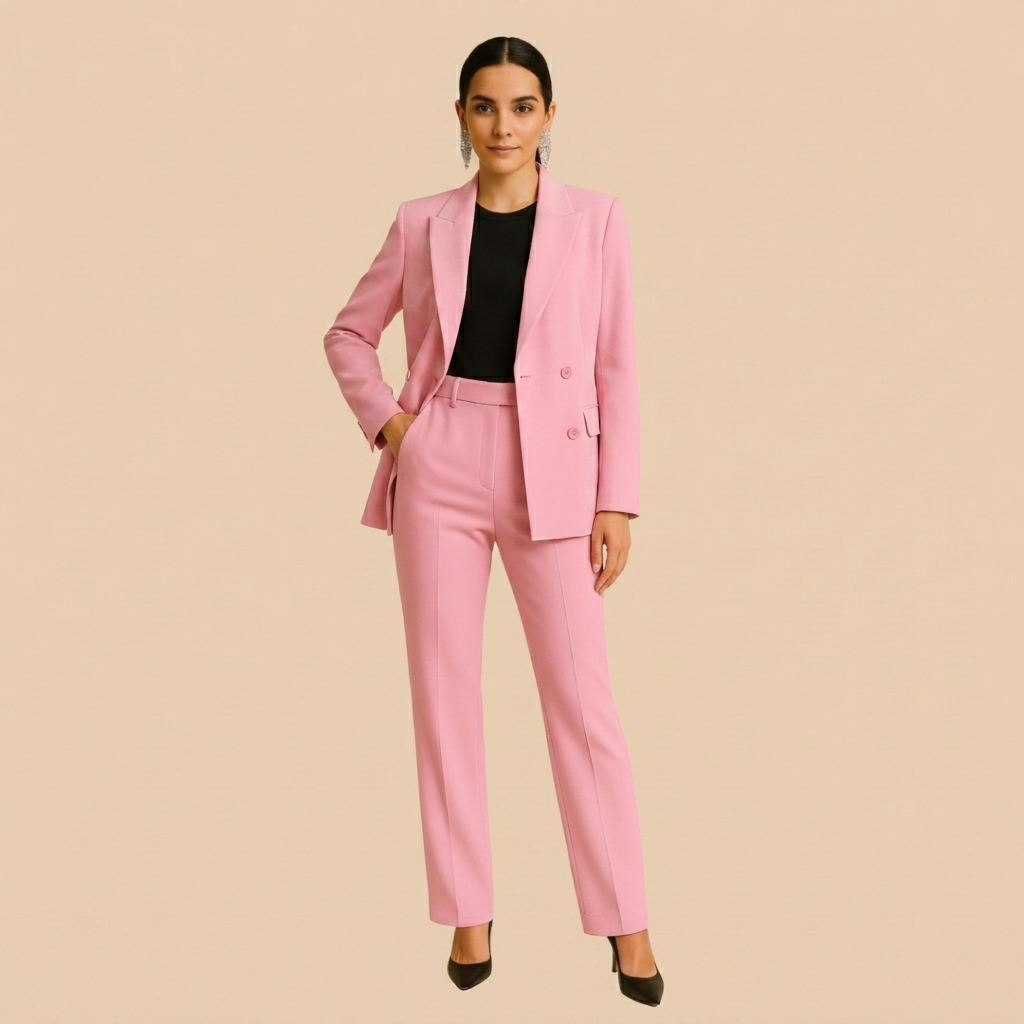 Alba | Completo Blazer Donna Aderente Pantalone Dritto Bottoni