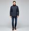 Valerios Fashion jaqueta masculina acolchoada de inverno com gola alta