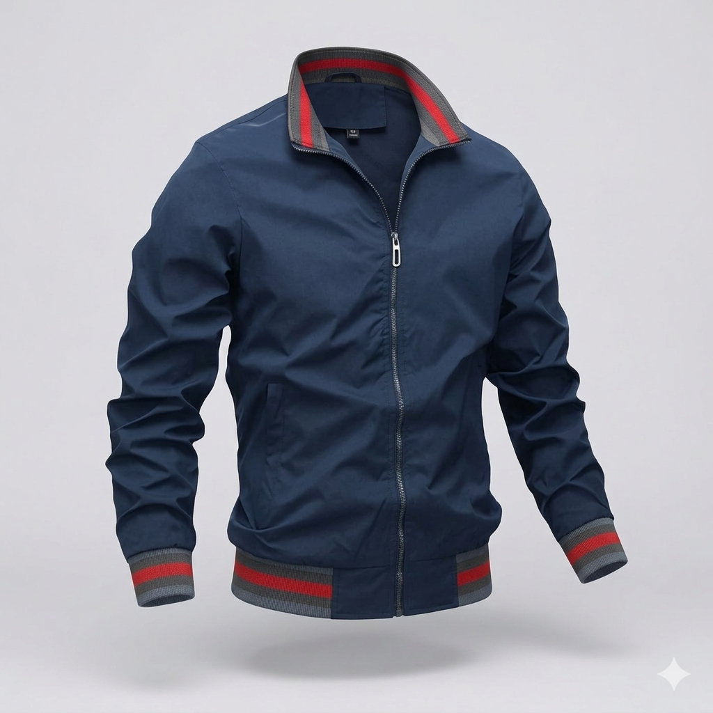 Jaqueta masculina leve de verão – respirável, elegante, com zíper, casual e versátil
