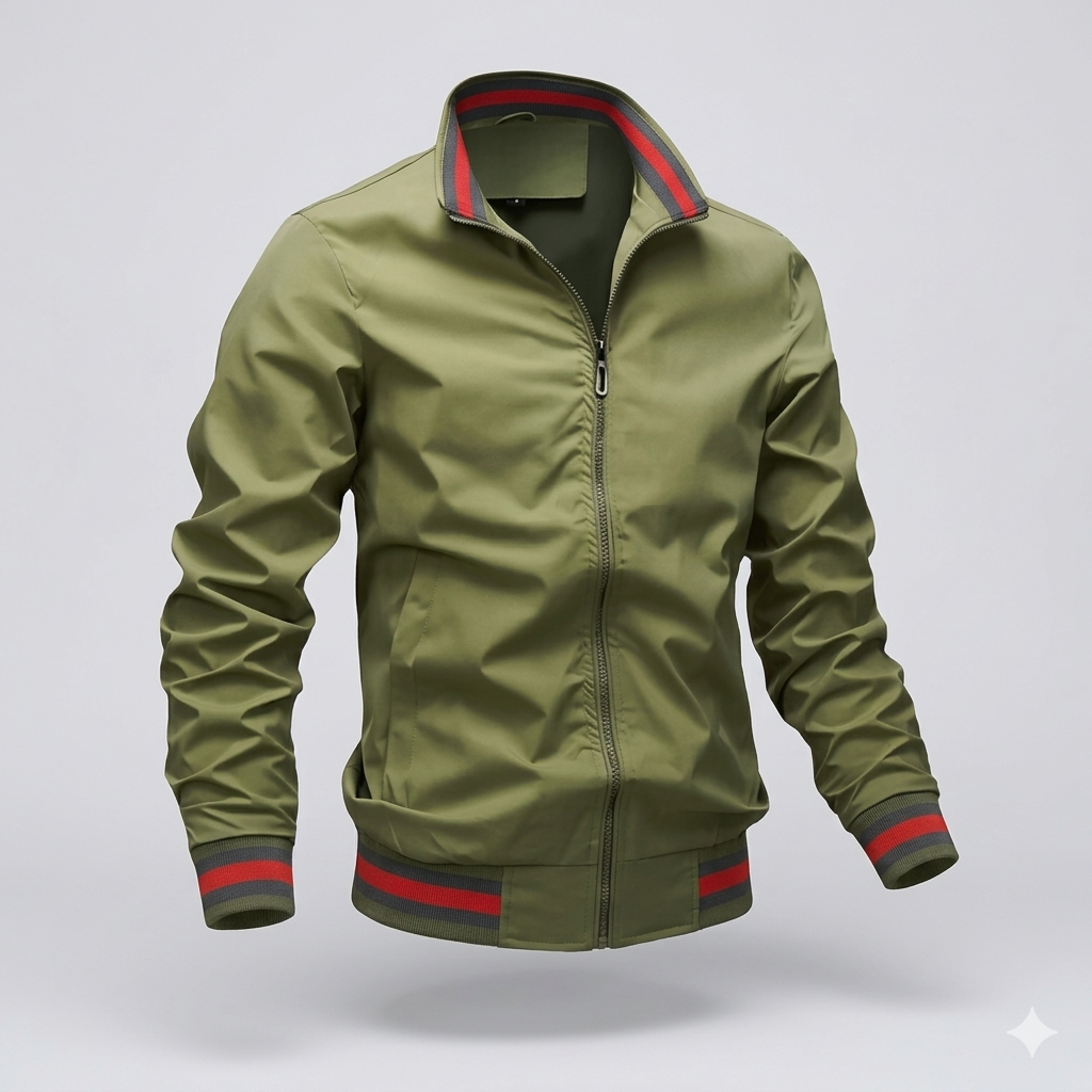 Giacca Estiva Leggera da Uomo – Traspirante, Elegante con Zip, Casual e Versatile