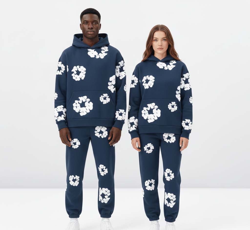 Valerios Fashion completo tuta unisex in cotone stampato