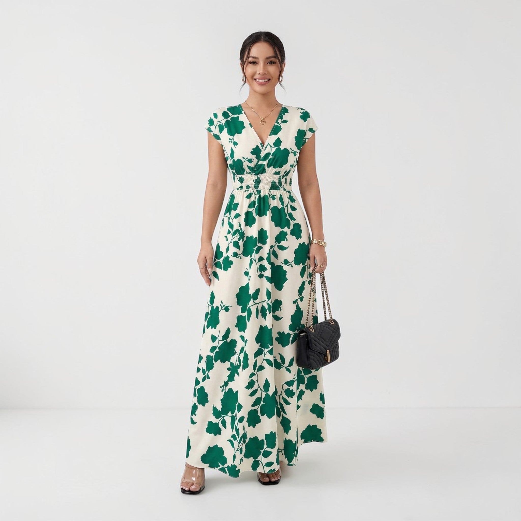 Montarello Maxi Abito Lungo Floreale da Donna