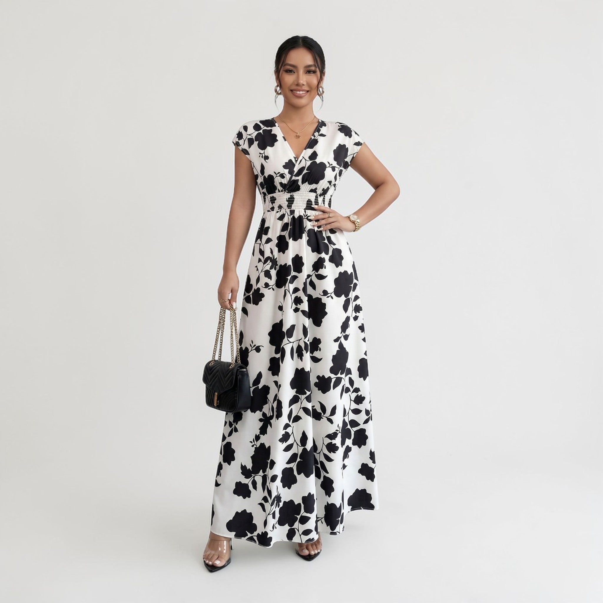 Montarello Maxi Abito Lungo Floreale da Donna