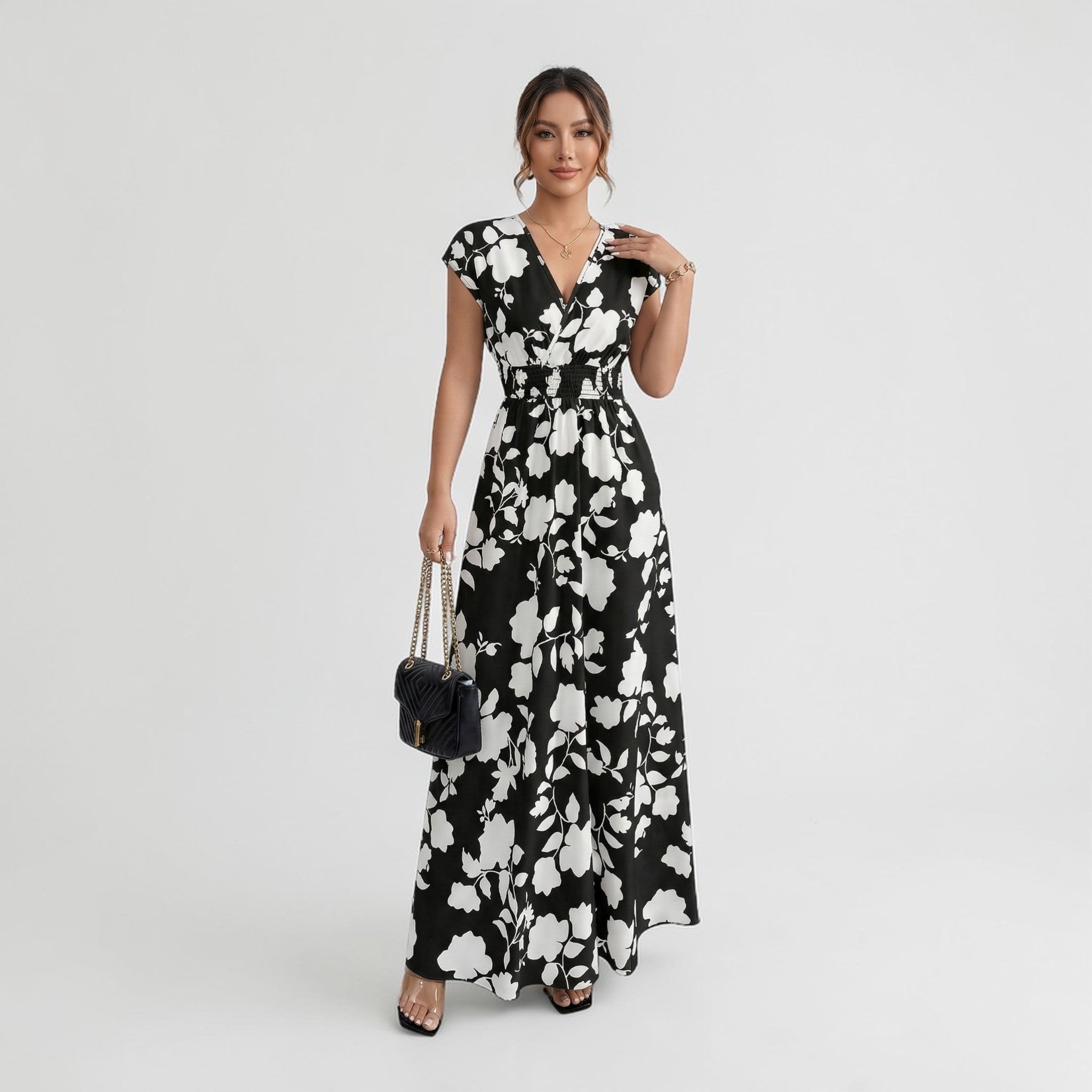 Montarello Maxi Abito Lungo Floreale da Donna