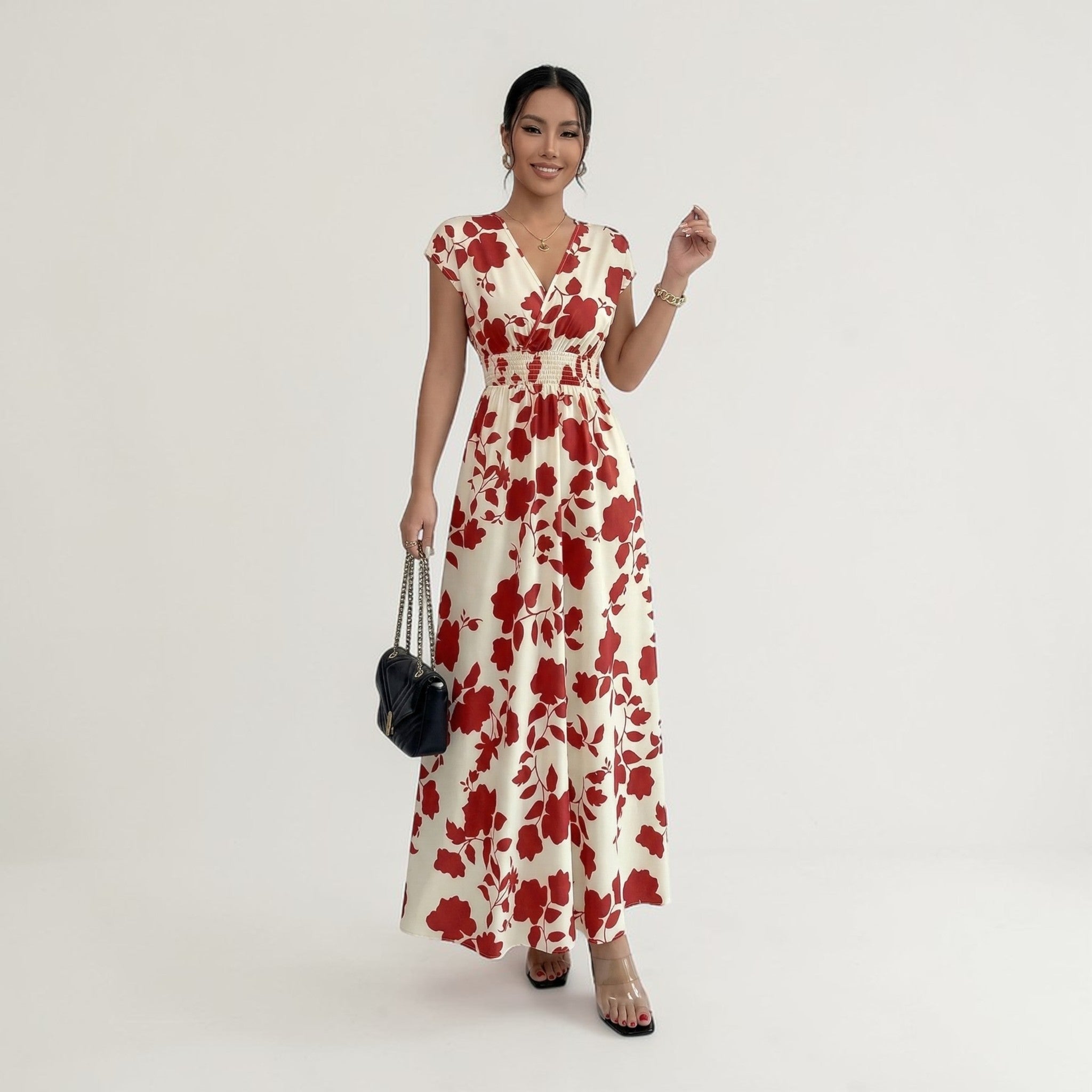 Montarello Maxi Abito Lungo Floreale da Donna
