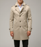 Trench coat masculino elegante Valerios Fashion com cinto e fechamento por botões