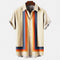 Pánská retro košile s krátkými rukávy a knoflíky – pohodlný střih