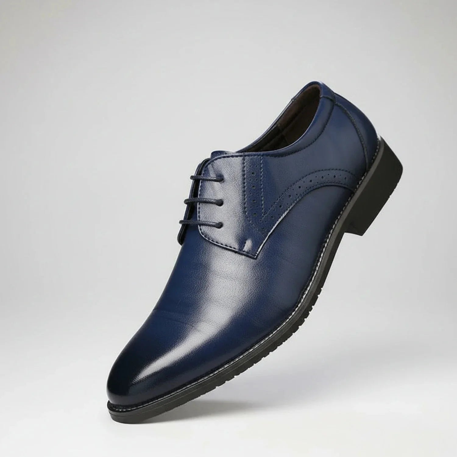 Scarpe Derby da Uomo con Punta Liscia e Cuciture a Contrasto | Formali