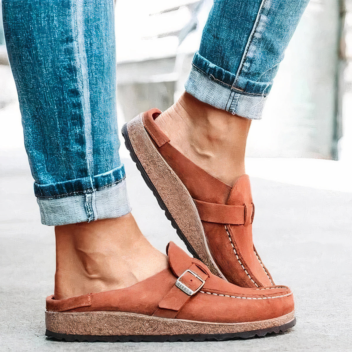 Baskets pour femme en liège avec semelle anatomique respirante en nubuck