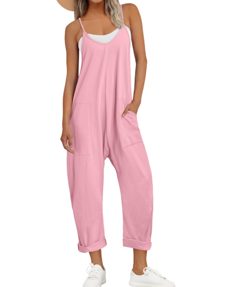 Tuta Intera Casual Senza Maniche dalla Vestibilità Morbida