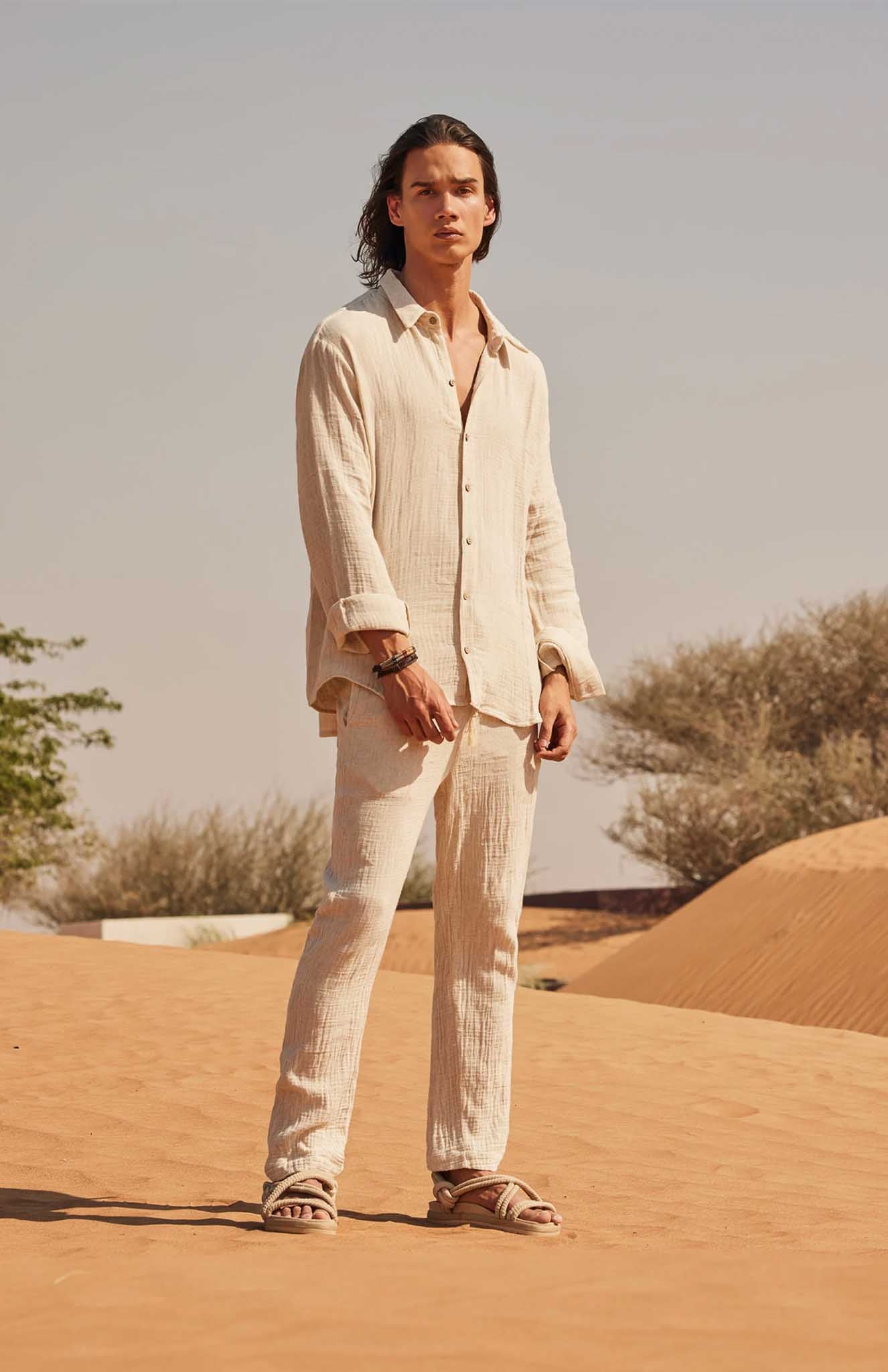 Set Co-ord Beige | Misto Cotone e Lino