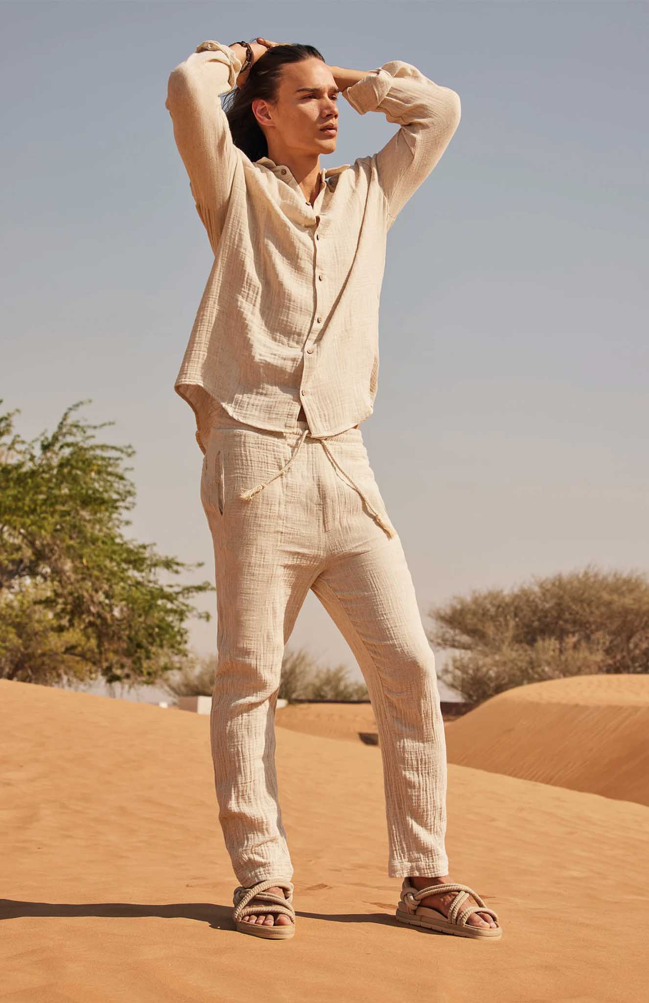 Set Co-ord Beige | Misto Cotone e Lino