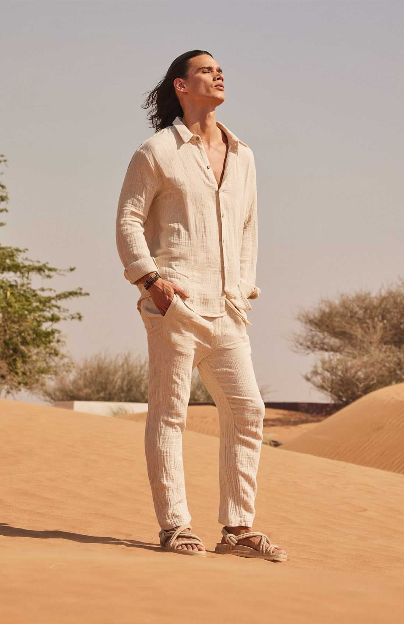Set Co-ord Beige | Misto Cotone e Lino